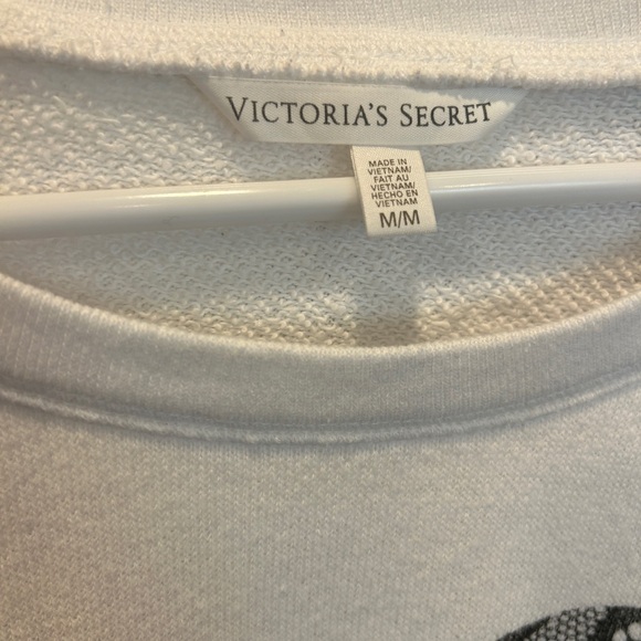 VS Long Sleeve Lace Heart Graphic Sweatshirt Medium - Picture 3 of 11